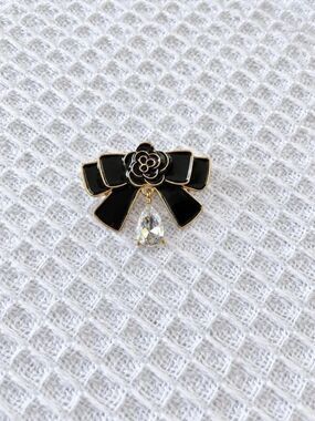 Black Bow Brooch